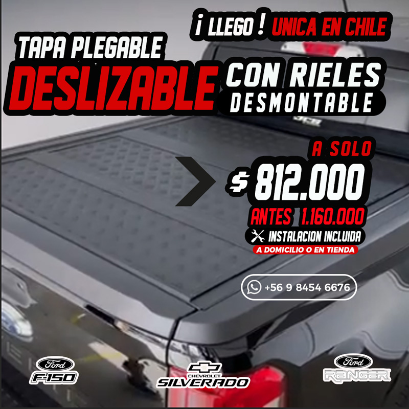 Tapa deslizante desmontable